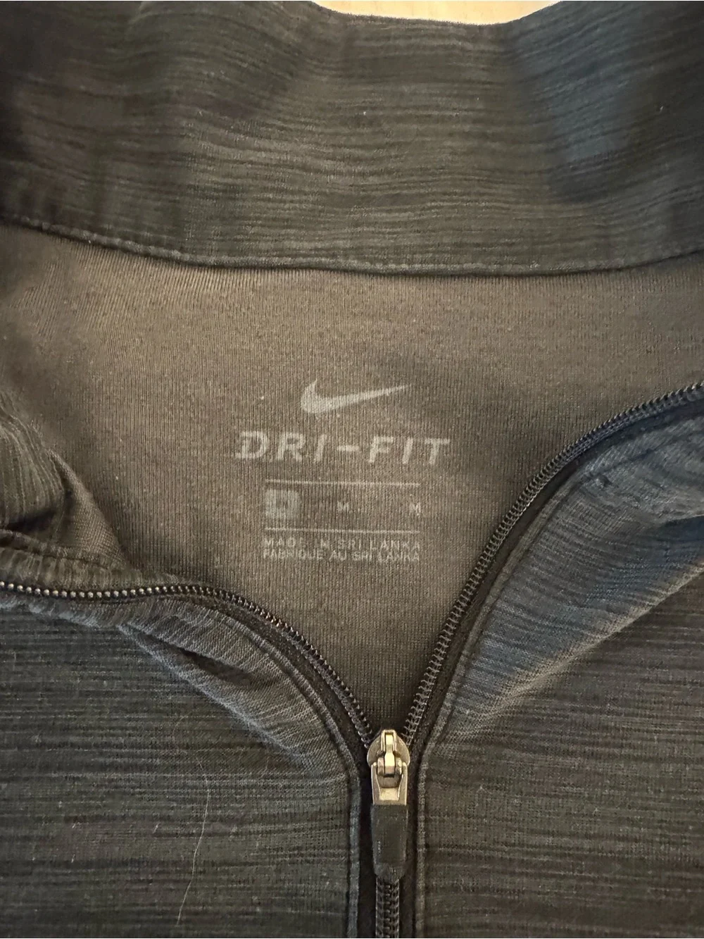 Nike Men’s Quarter-Zip Dri-FIT Pullover in Dark Charcoal
